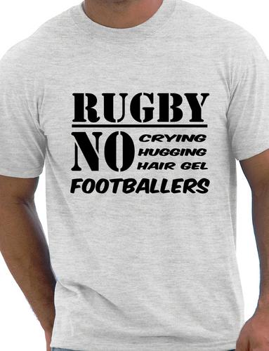Funny Mens Rugby Shirt No Footballers T-Shirt