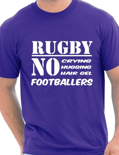 Funny Mens Rugby Shirt No Footballers T-Shirt