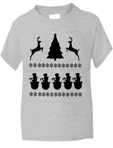 Christmas / Snowman Scene Boys Girls T-Shirt