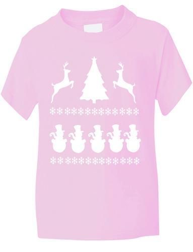 Christmas / Snowman Scene Boys Girls T-Shirt