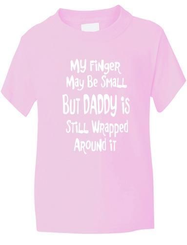 Finger May Be Small Dad Wrapped T-Shirt