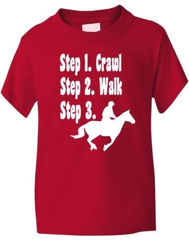 Steps To a Horse Rider T-Shirt Boys / Girls