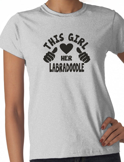 This Girl Loves Her Labradoodle Dog Ladies T-shirt