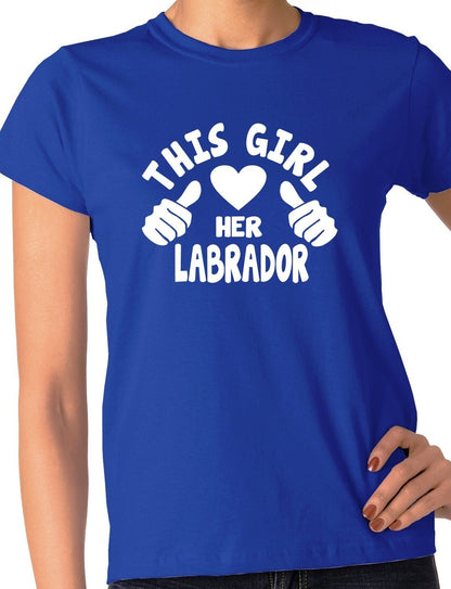 This Girl Loves Her Labrador Dog Ladies T-shirt
