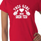 This Girl Loves Her Shih Tzu Dog Ladies T-shirt