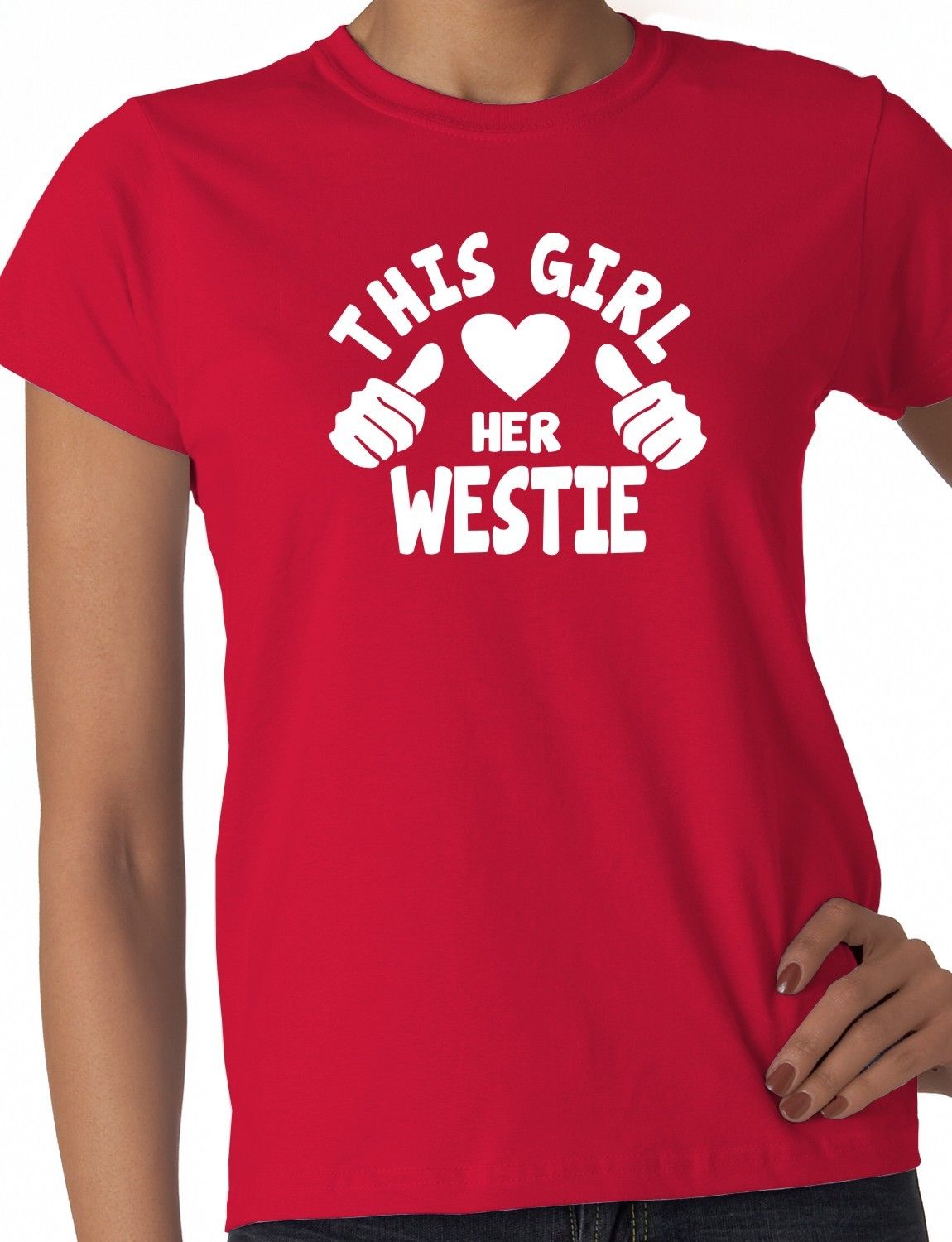 This Girl Loves Her Westie Dog Ladies T-shirt