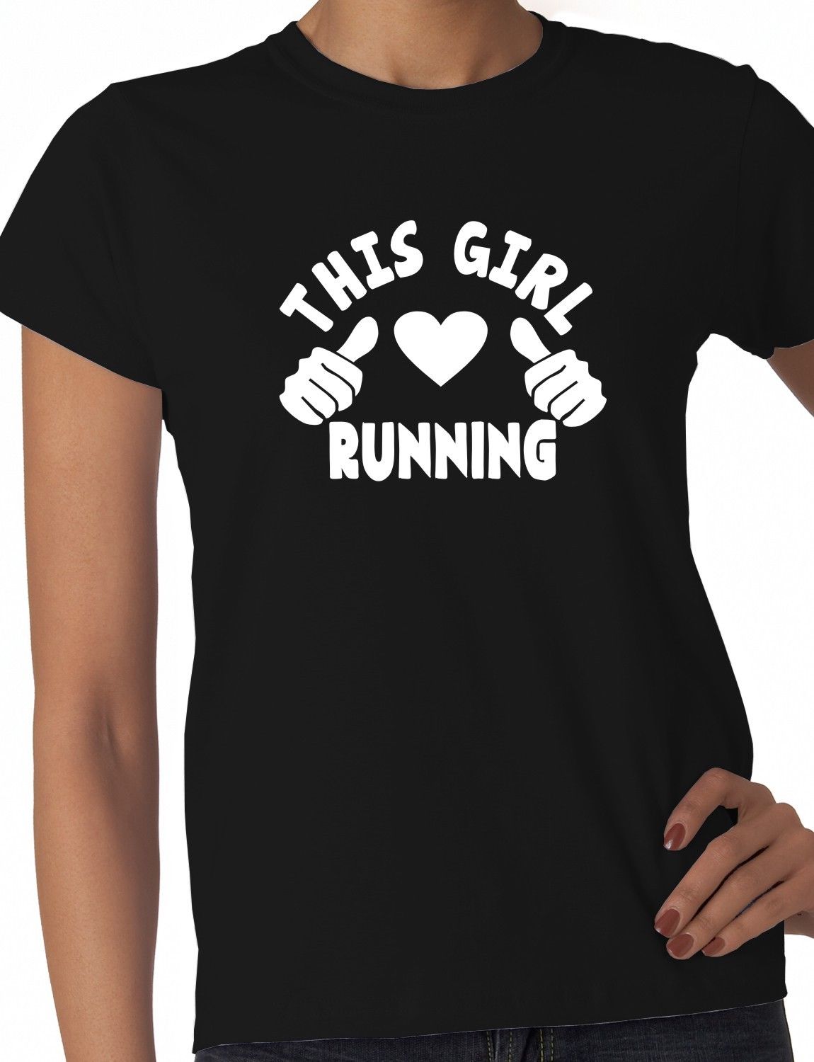 This Girl Loves Running Sport Ladies T-shirt