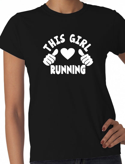 This Girl Loves Running Sport Ladies T-shirt