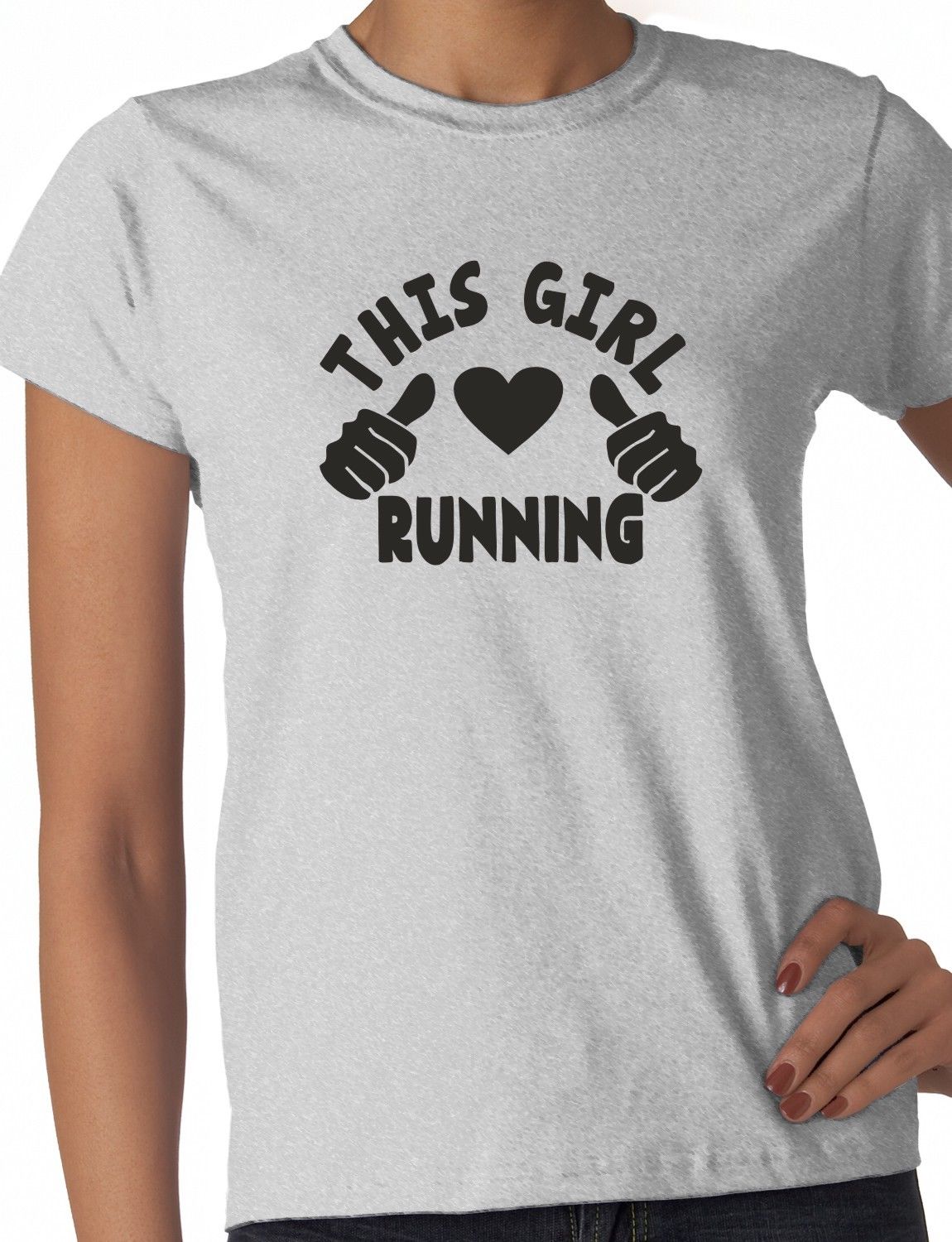 This Girl Loves Running Sport Ladies T-shirt