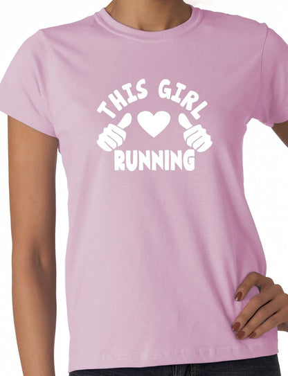 This Girl Loves Running Sport Ladies T-shirt