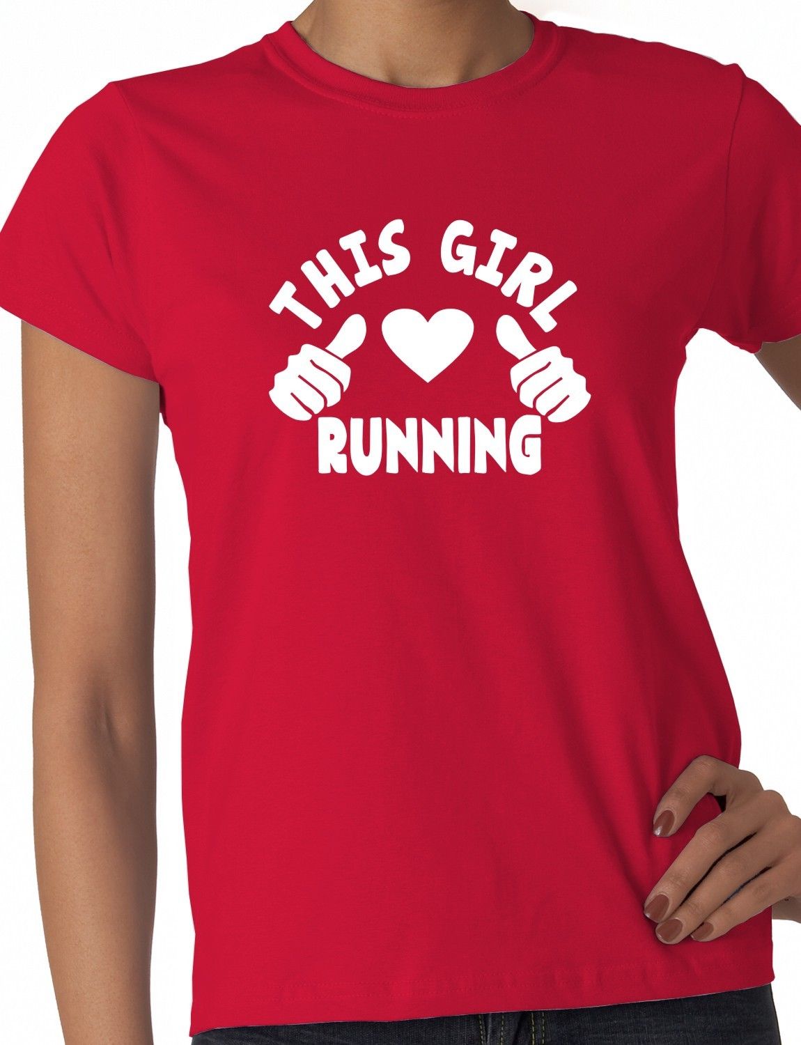 This Girl Loves Running Sport Ladies T-shirt