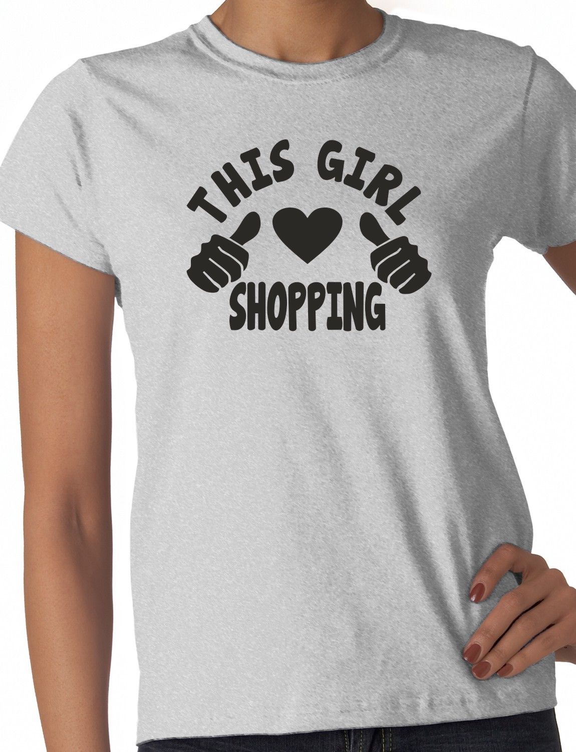 This Girl Loves Her Shopping Ladies T-shirt