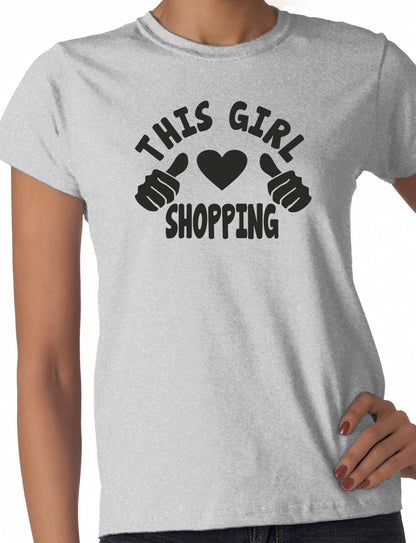 This Girl Loves Her Shopping Ladies T-shirt