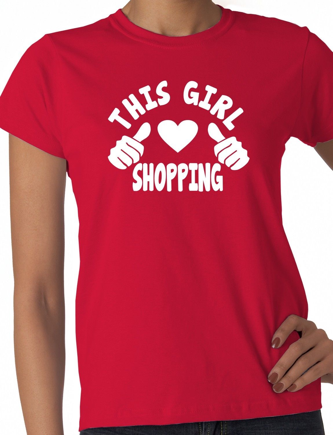 This Girl Loves Her Shopping Ladies T-shirt