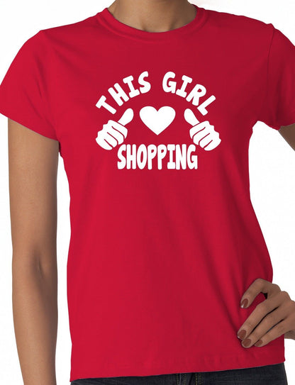 This Girl Loves Her Shopping Ladies T-shirt