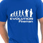 Evolution Of A Fireman Firefighter T-Shirt