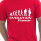 Evolution Of A Fireman Firefighter T-Shirt