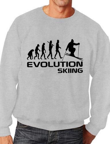 Evolution Of Skiing/Skier Funny Sweatshirt