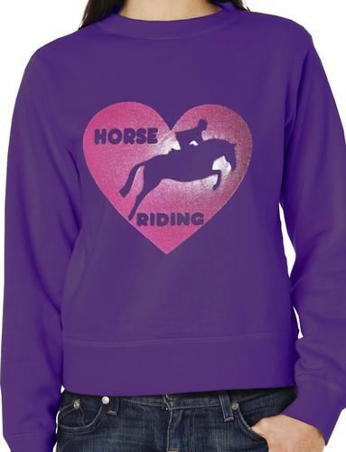 Love Horse Riding Sweatshirt Unisex